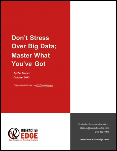 Dont Stress Over Big Data